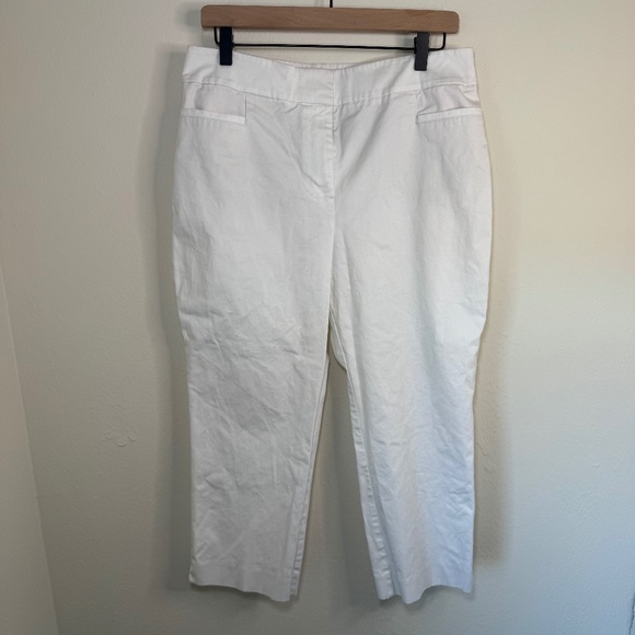 Ann Taylor Factory Pants Women's Petite 12P White Classic Preppy Office - Picture 1 of 5